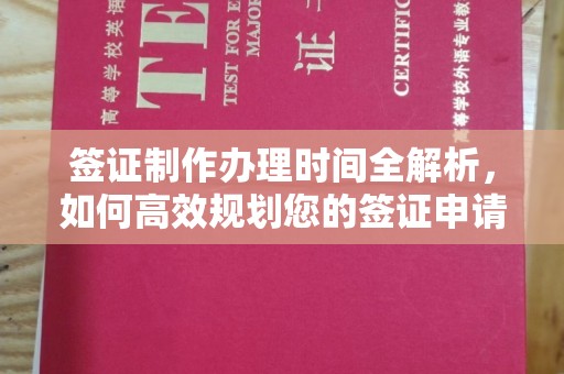 韶关签证制作办理时间全解析，如何高效规划您的签证申请流程